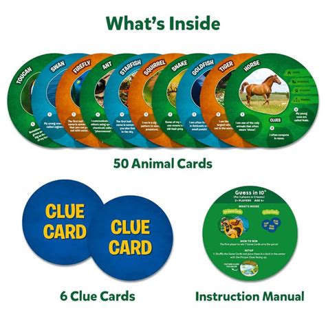 Skillmatics Guess in 10: Picture Clues Animal Planet | Trivia card gam ...