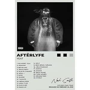 POSTER WALLAH Yeat afterlife Hiphop Poster for Home Office and Student ...