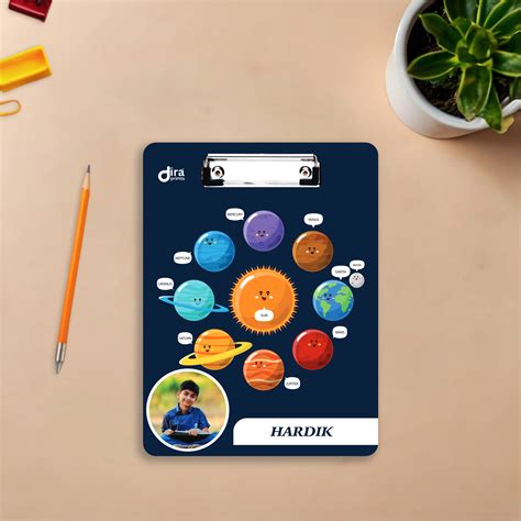 Personalized Solar System Exam Board | Custom Photo & Name Writing Pad ...