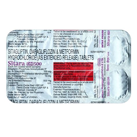 Sitara-DM 500 Tablet | Uses, Side Effects, Price | Apollo Pharmacy