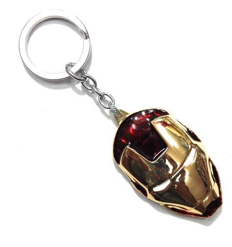 kausal kf Marvel Superhero IRONMAN Keychain Metal GOLDEN Design Key ...