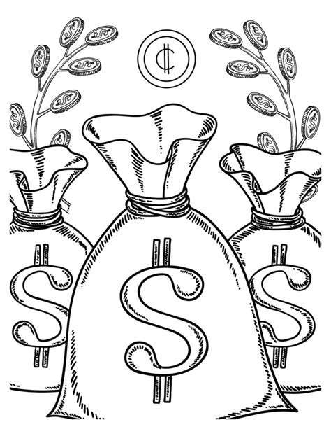 Money Coloring Pages 的图像结果