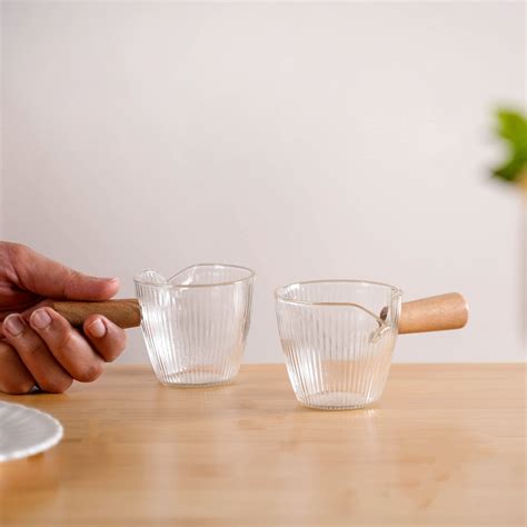 Glass Flavouring Saucer Set Of 2 120ml Online - Premium Dip Bowl | Nestasia