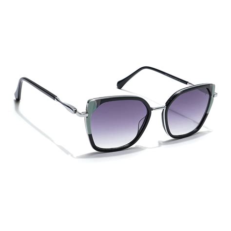 Voyage Select Cateye Sunglasses (Grey & Clear Lens | Black & Silver Fr