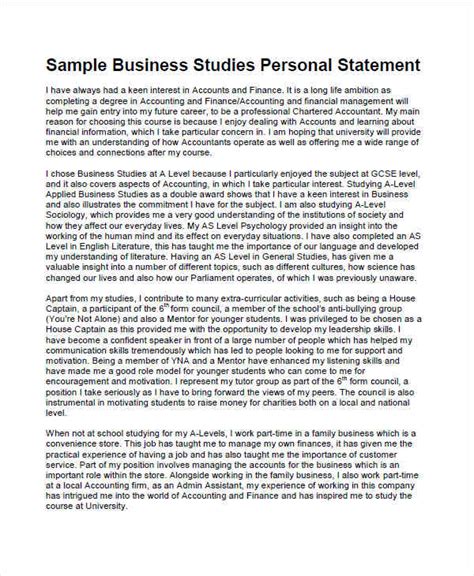 FREE 8+ Personal Statement Examples & Samples in PDF | Google Docs ...