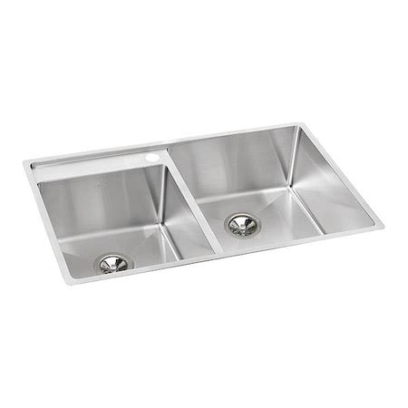 Elkay Sink, Undermount Mount, 2 Hole, Polished Satin Finish ...