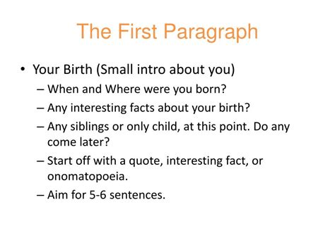Image result for First Paragraph Structure Example