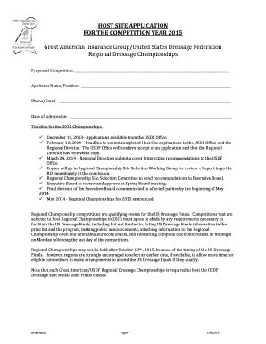 Fillable Online usdf HOST SITE APPLICATION - usdf Fax Email Print ...