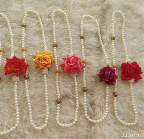 LAMANSH ® (Pack Of 40) White Pearl Flowers Barati Swagat Mala ,Wedding ...