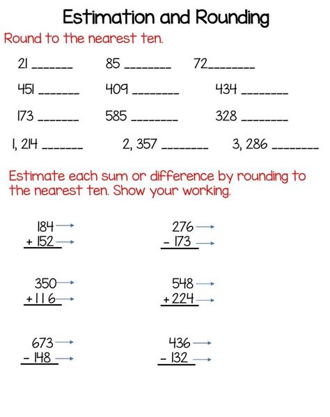 Estimation Worksheet 的图像结果