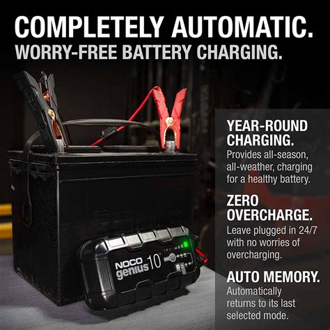 NOCO GENIUS10UK 10A Ultrasafe 6V / 12V Battery Charger and Maintainer ...