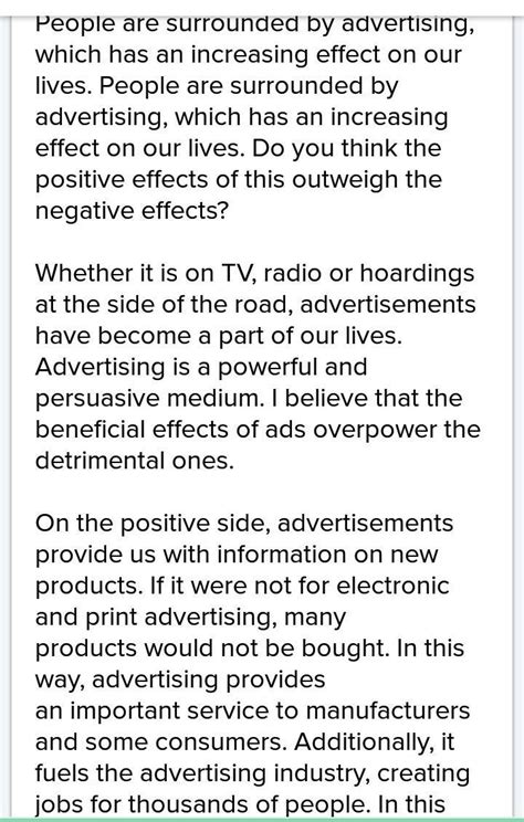 People are surrounded by advertising and there is an increasing effect ...