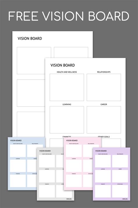 Image result for Vision Board Template