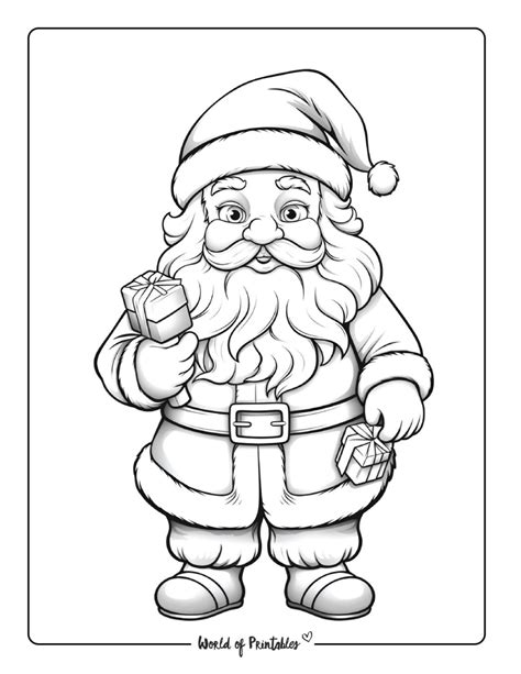 Santa Coloring Pages - World of Printables