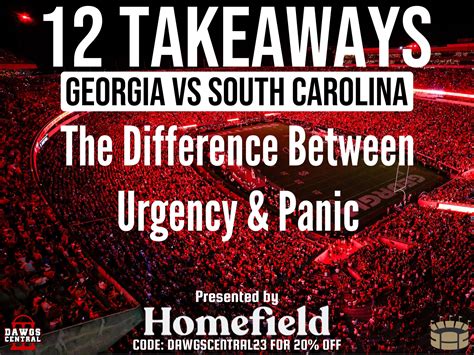 12 Takeaways Georgia vs South Carolina - The Difference Between Urgency ...