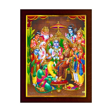EXELLO Ram Darbar Photo Frame, Lord Shri Rama Sita Parivar Family Photo ...