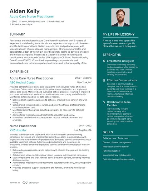 3 Successful Acute Care Nurse Practitioner Resume Examples And Writing ...