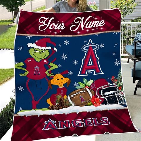 Los Angeles Angels Grinch Christmas Fleece Blanket – Nousty