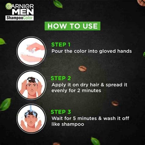 Garnier Men Shampoo Hair Color Shade 1.0 Natural Black