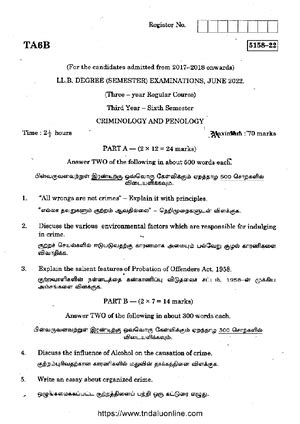Crimnology - Study notes for reference - Criminology Module I ...