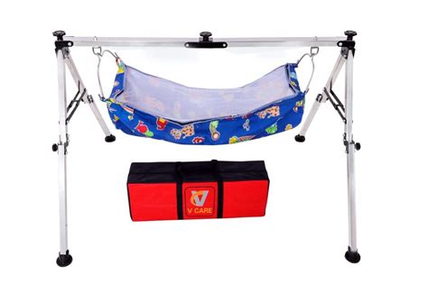 Buy V CARE Stainless Steel Semi Folding NRI Cradle Swing Ghodiyu with ...