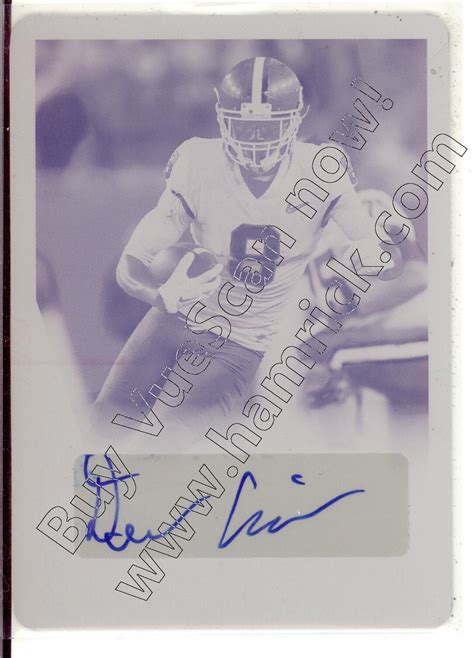 deon cain rc rookie draft auto autograph press plate clemson tigers college 1/1 | eBay