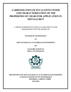 Carbonization of eucalyptus wood and characterization of the properties ...