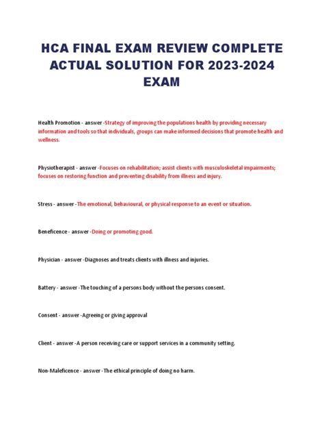 Image result for Module 1 HCA Exam