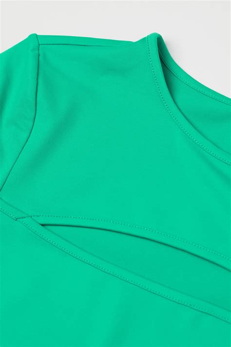 Cut-out top - Green - Ladies | H&M IN