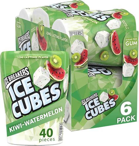 Amazon.com : ICE BREAKERS Ice Cubes Kiwi Watermelon Sugar Free Chewing ...