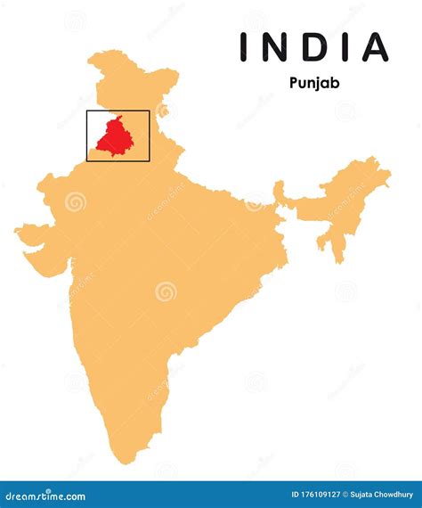 Punjab Map. Political And Administrative Map Of Punjab With Districts ...