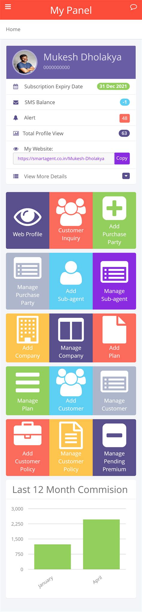 Insurance Agent Mobile App