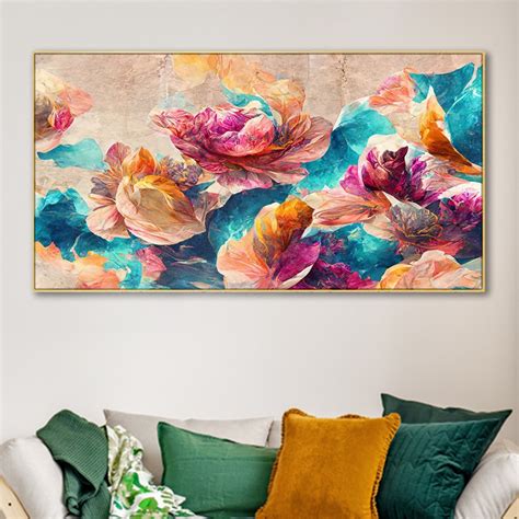 Elegant Floral Canvas in Beige Wall Painting – Nestroots
