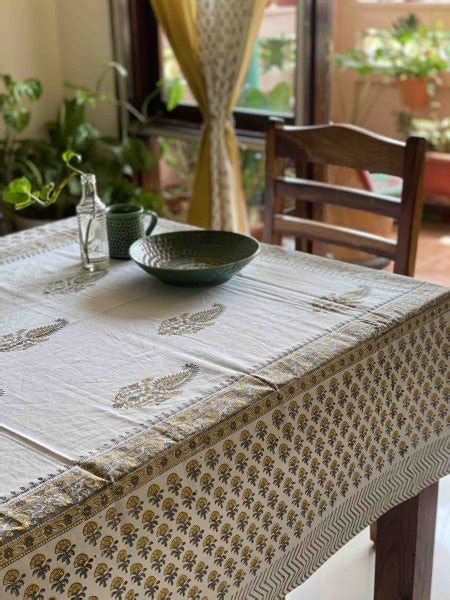 HAND BLOCK PRINTED COTTON TABLE COVER