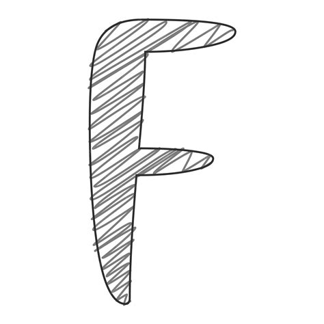 Premium Vector | A sketch of a letter f