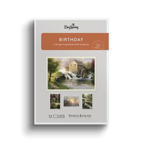 Thomas Kinkade Inspirational Assorted Religious Birthday Cards, Box of ...