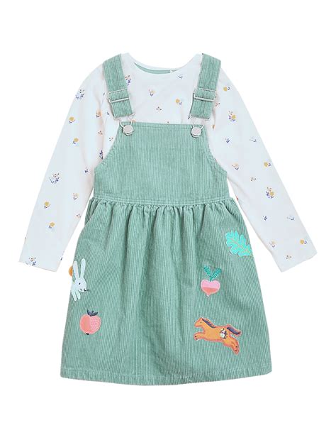 Buy 2pc Pure Cotton Pinafore Outfit at Marks & Spencer