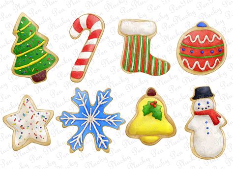 Christmas Cookies Clipart. Instant Digital Download. Sugar Cookies ...