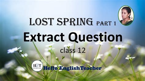 Image result for Lost Spring Part 2 Class 12 Extra Class
