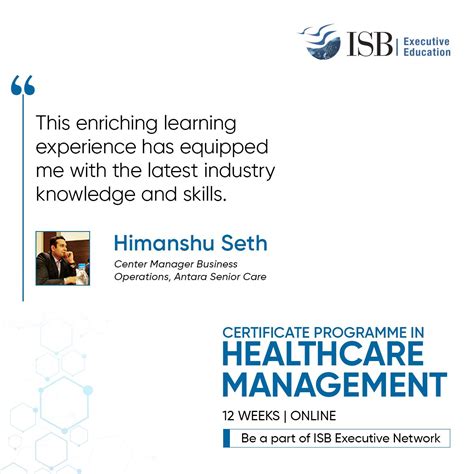 ISB Executive Education on LinkedIn: ISB Healthcare Management Course ...