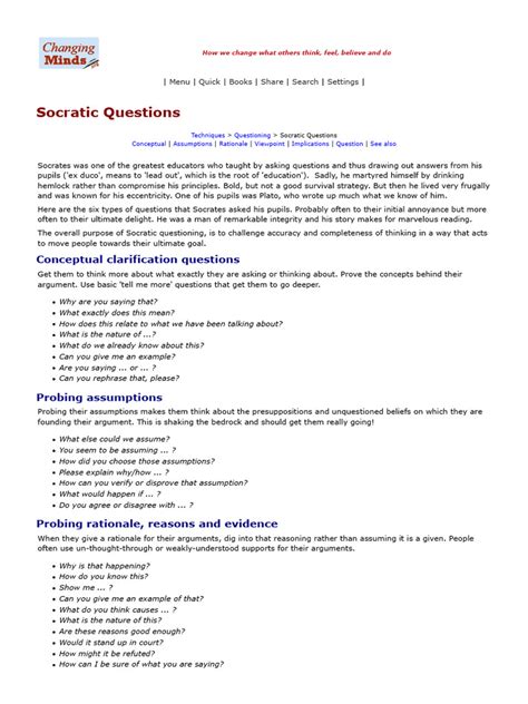 Socratic Questioning Examples 的图像结果