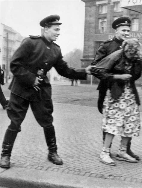 Soviet Soldiers Openly Sexually Harass a German Woman in Leipzig After ...