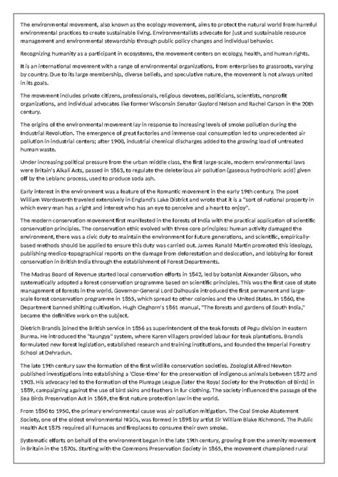 Environment Movements - The environmental movement, also known as the ...