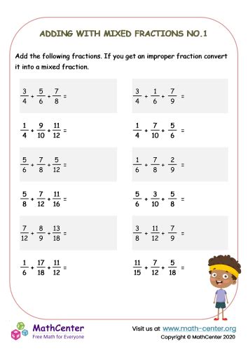 Image result for 5th Grade Adding Fractions Worksheet