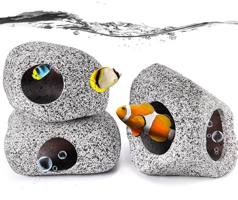 KABUDA 3 Pieces Rock Aquarium Decorations, Stackable Cave India | Ubuy