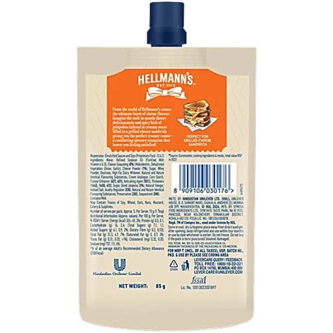 Hellmanns Cheezy Jalapeno Burst veg Mayonnaise 85g