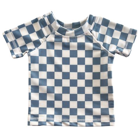 Blueberry Muffin Checkerboard / Cabana Rashguard / UPF 50+ – SpearmintLOVE