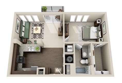 1 bedroom apartment layout ideas