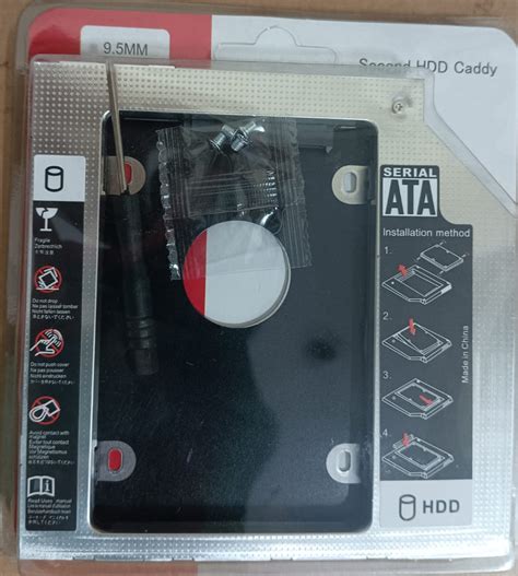 Caddy for SSD and HDD, Optical Bay 2nd Hard Drive Caddy, Caddy 9.5mm f ...