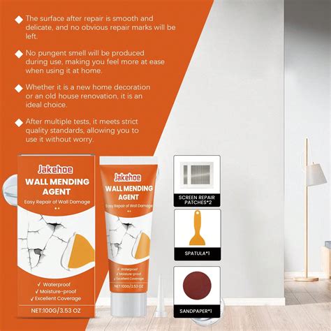 Complete Wall Repair Kit With 100g Spackling Paste, Scraper & Screen ...